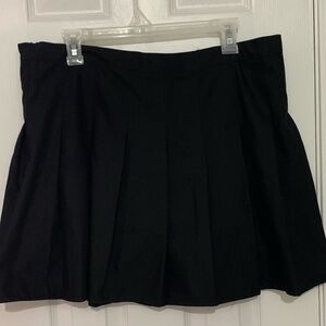 Classic Black Pleated Skort